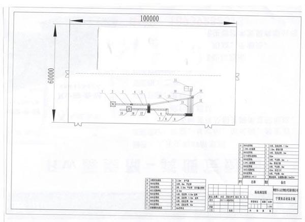 中型|年產2萬噸有機肥生產線設備配置與工藝流程平面圖